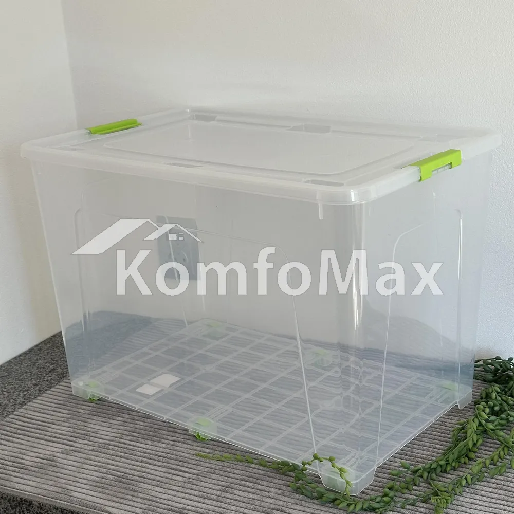 Контейнер Smart Box 70л. 59х39х40,5см. прозорий/оливковий  - фото 3