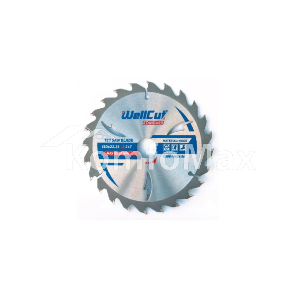 Диск пиляльний Wellcut Standart 150х22,23 24T 