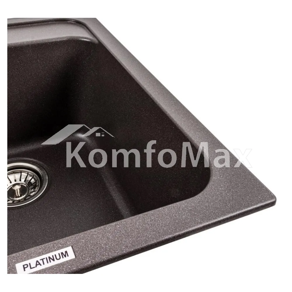 Гранітна мийка для кухні Platinum 4050 KORRADO матовий Гренадін  - фото 2