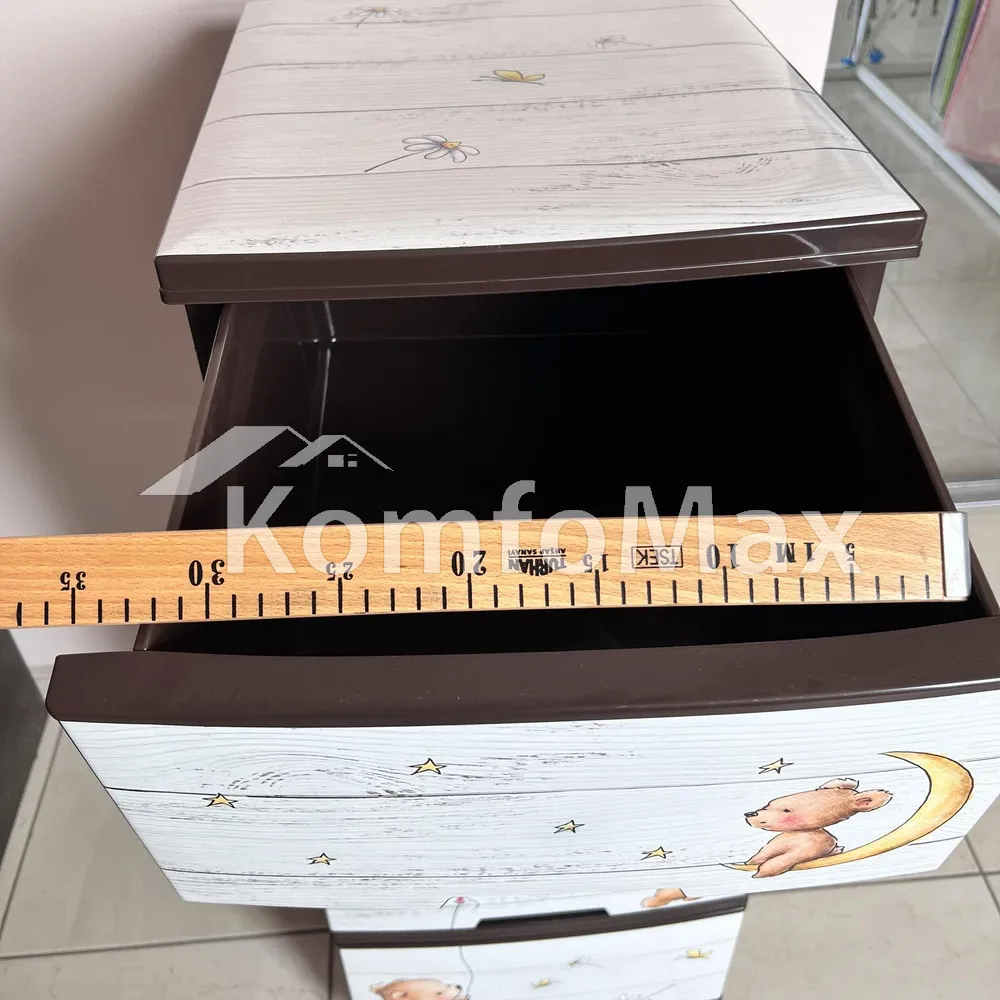 Комод пластиковий Алеана т. коричневий Ведмеді  - фото 5