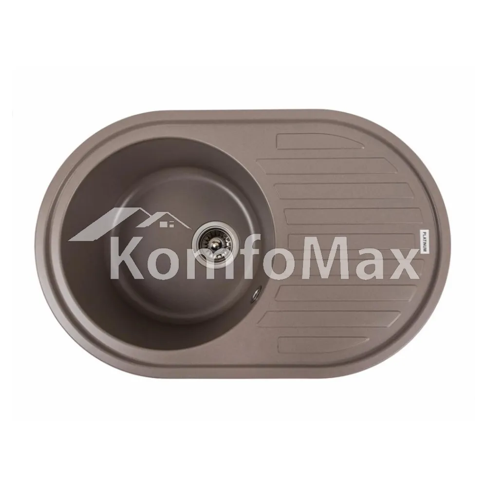 Гранітна мийка для кухні Platinum 7750 LIRA матова Дюна 