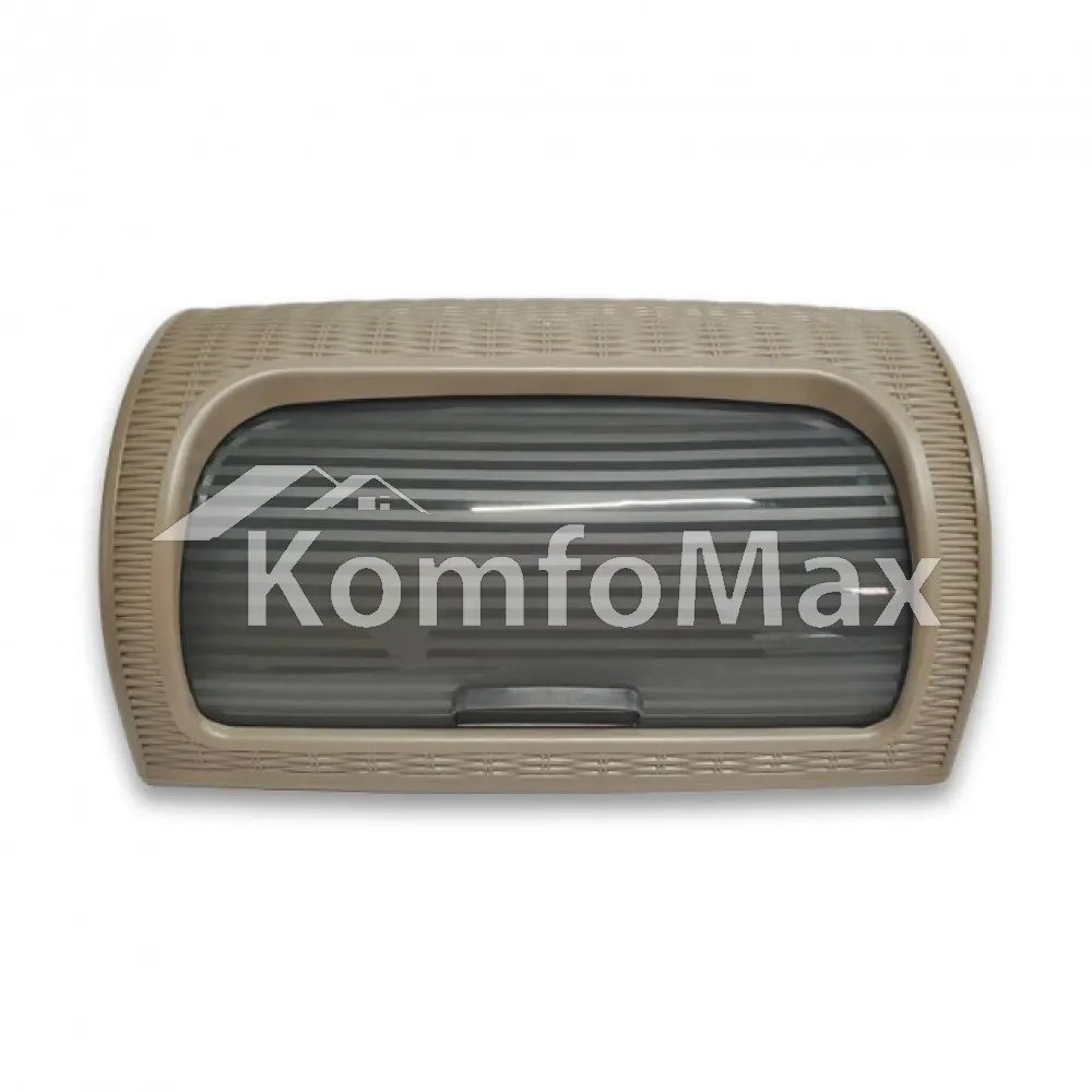 Хлібниця Dunya Plastic РОТАНГ 41,4х26,9х18,1см. бежевий  - фото 1