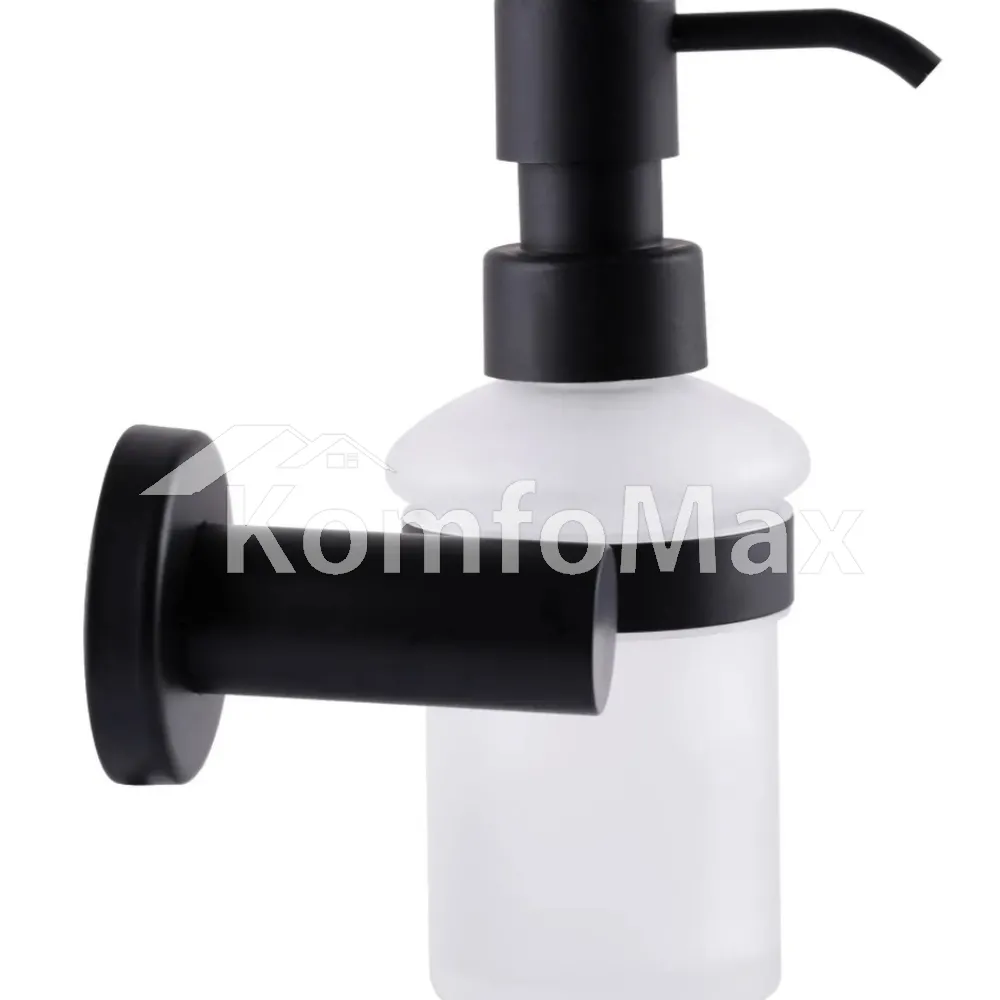 Дозатор для рідкого мила Globus Lux BS8433 SUS304 чорний матовий  - фото 2