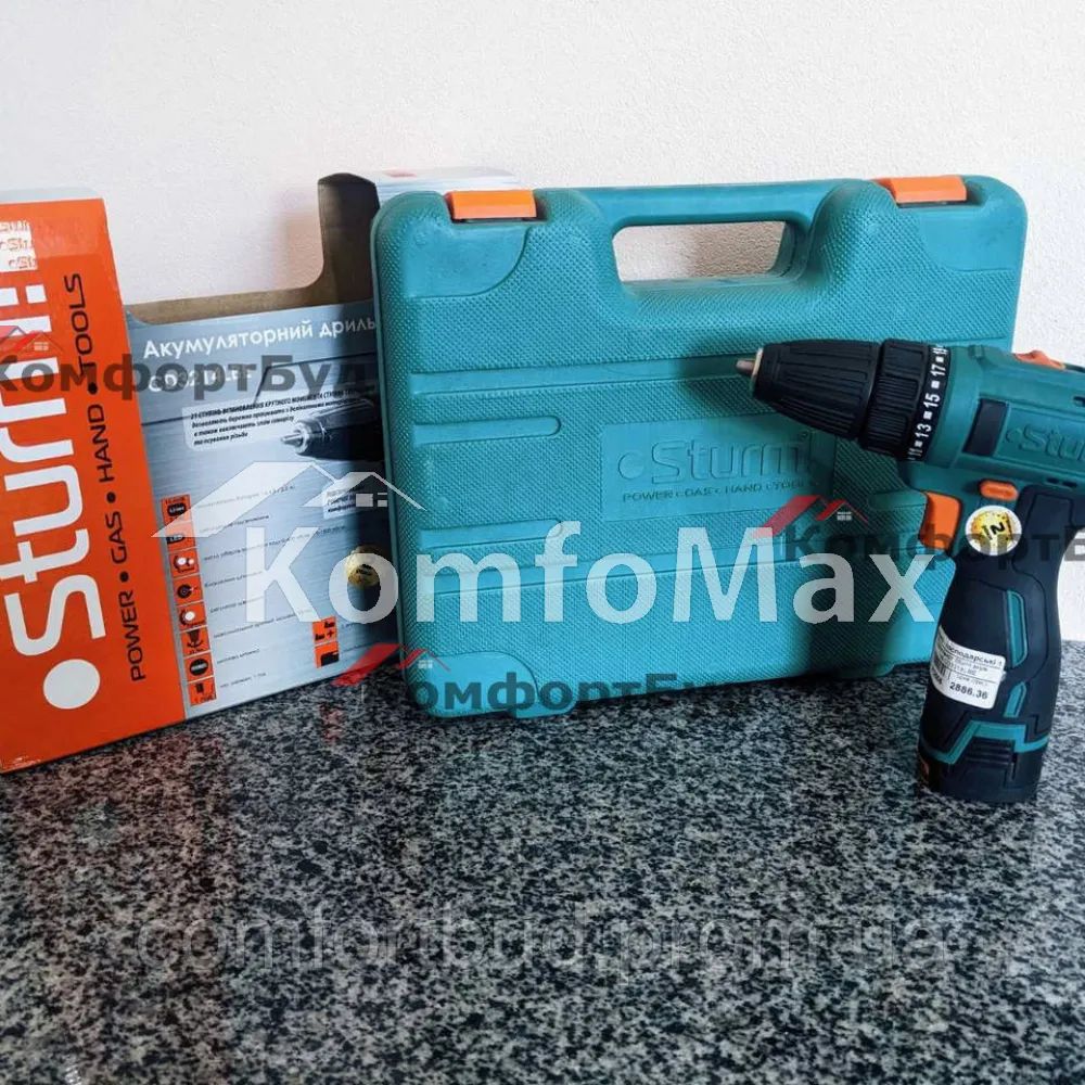 Шуруповерт акумоляторний Sturm CD3214LBE 14В.  - фото 1