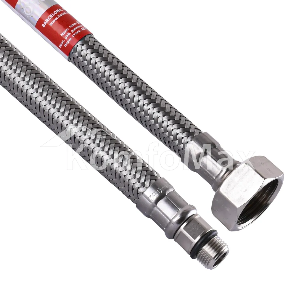 Шланг для змішувача TUCAI М10х1/2″ (коротка голка) 80см. 