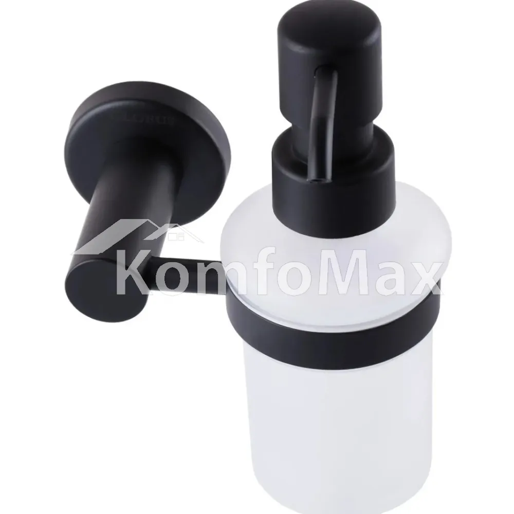 Дозатор для рідкого мила Globus Lux BS8433 SUS304 чорний матовий  - фото 1