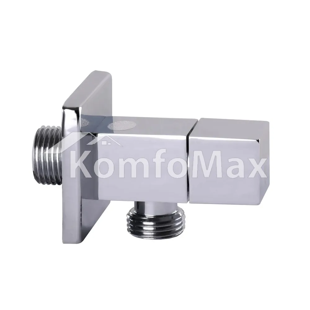 Кран напівобертовий кутовий SOLOMON 1/2″х1/2″ CUBE 7078  - фото 3