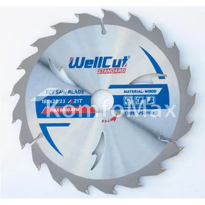 Диск пиляльний WellCut Standart 180х22.23 21T