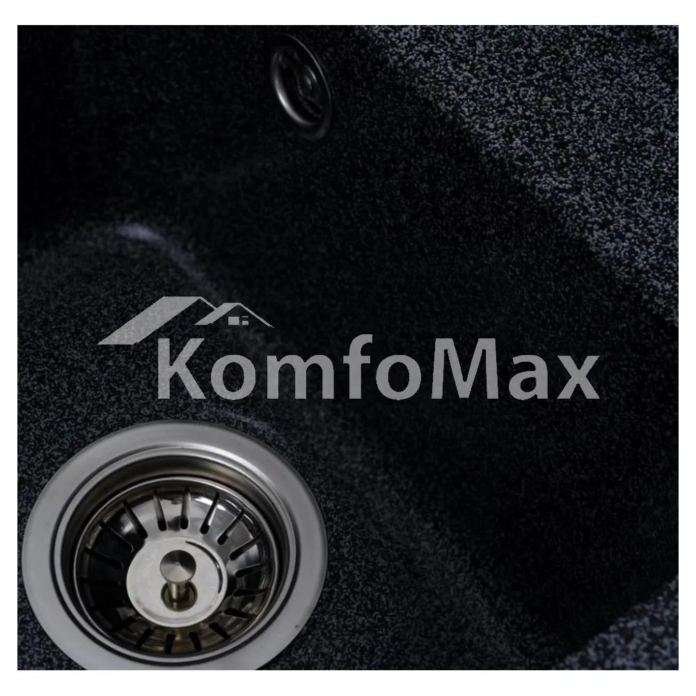 Гранітна мийка для кухні Platinum 4050 KORRADO матова Графіт  - фото 3