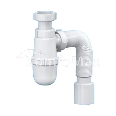Сифон для умивальника без випуску SoloPlast Т0315 D1 1/4x50