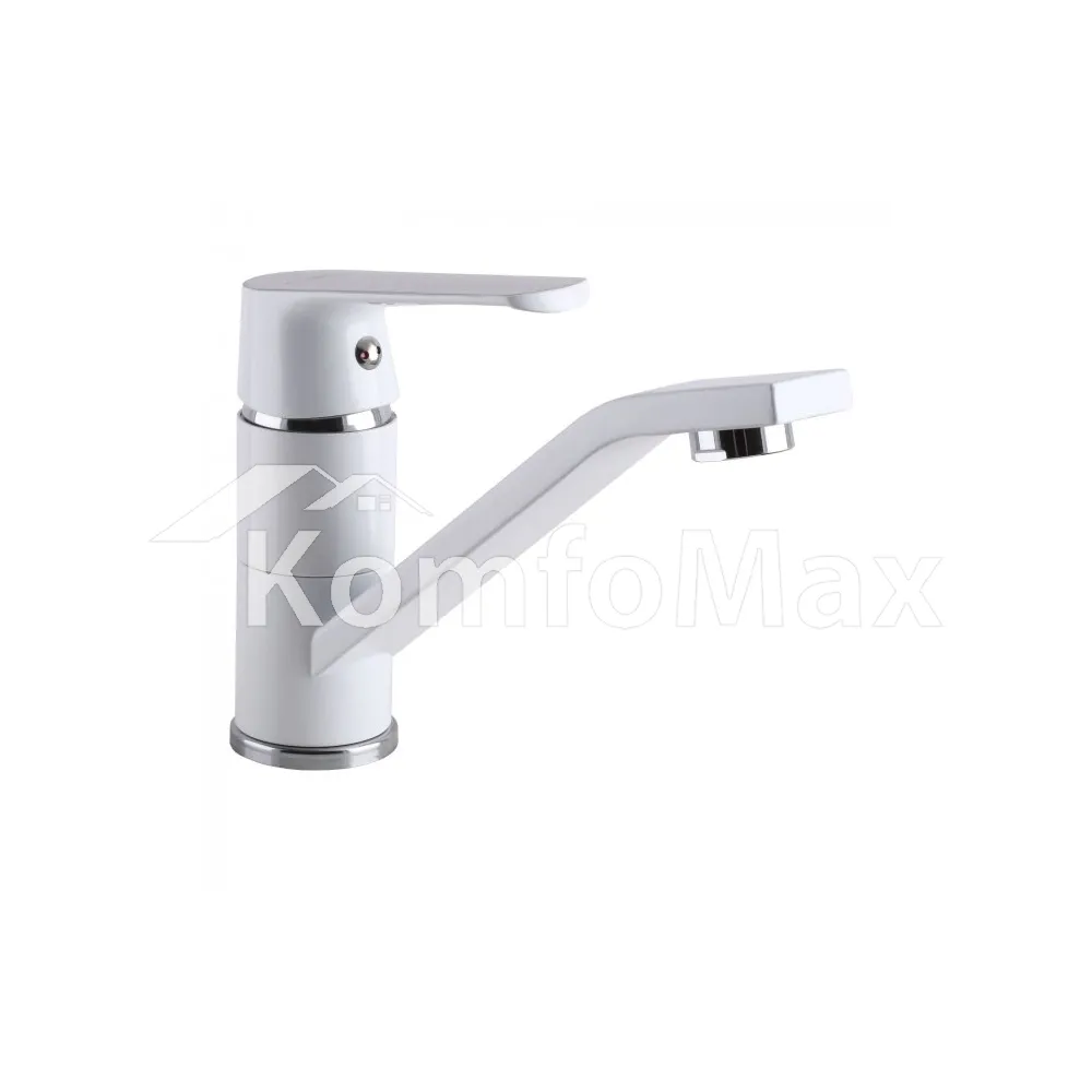 Змішувач для умивальника Globus Lux Laguna GLA-0203MQ-7-WHITE, латунь білий/хром 