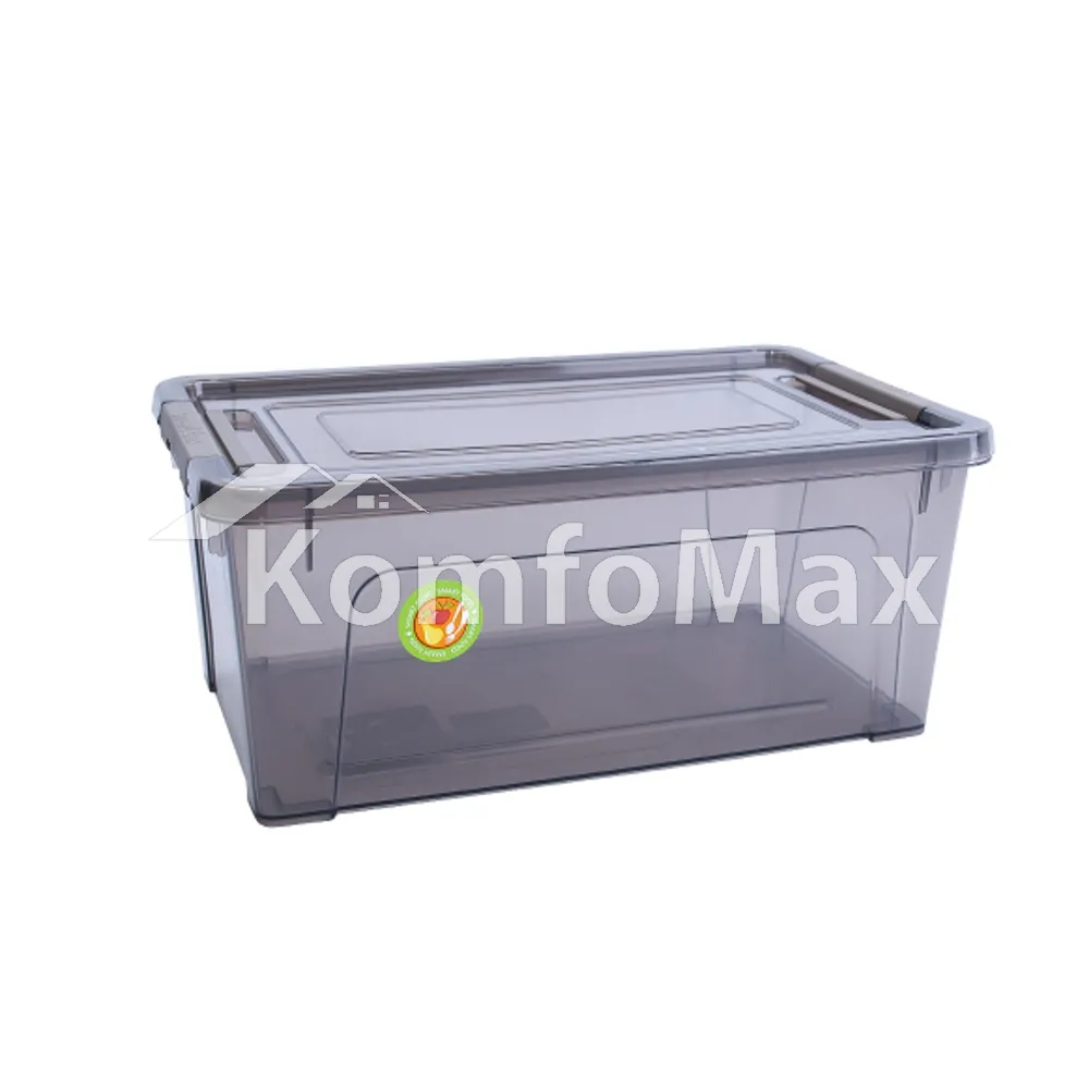 Контейнер Smart Box 27л. 49х32х26см. прозорий/какао 