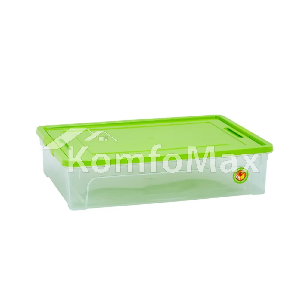Контейнер Smart Box 1,7л. 24х16х7см. прозорий/оливковий 