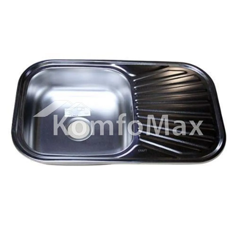 Мийка кухонна врізна Kraft KR 7848 E 0,8мм. 780х480х180мм. Satin  - фото 1