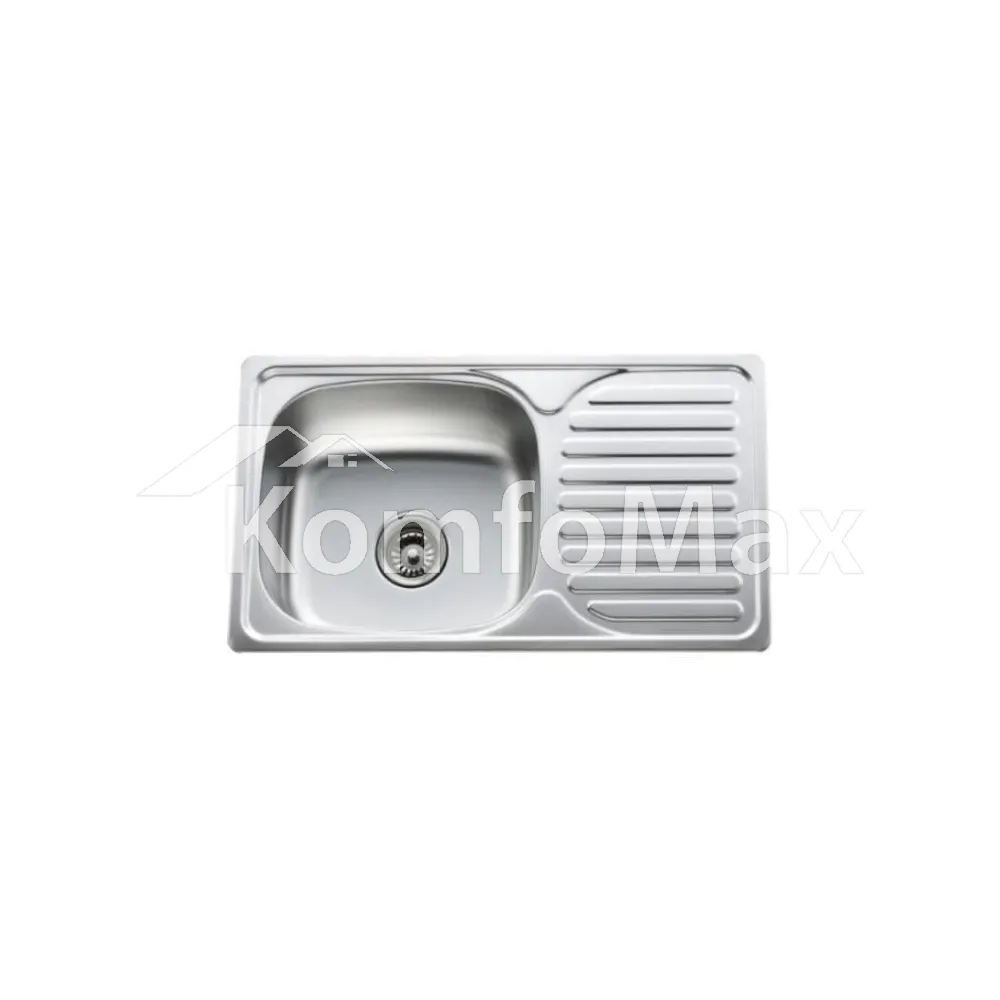 Мийка кухонна врізна Kraft KR 7642 D 0,8мм 760х420х180мм. Decor  - фото 1