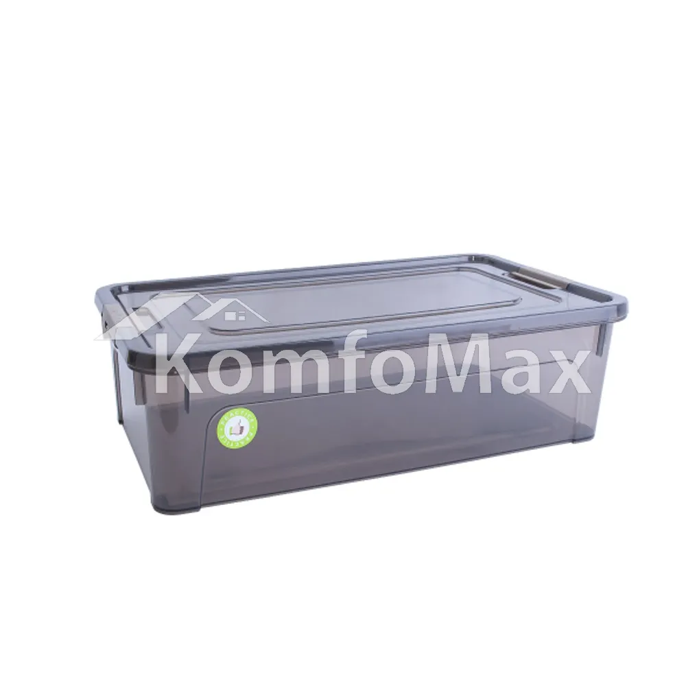 Контейнер Smart Box 14л. 49х32х14см. прозорий/какао 