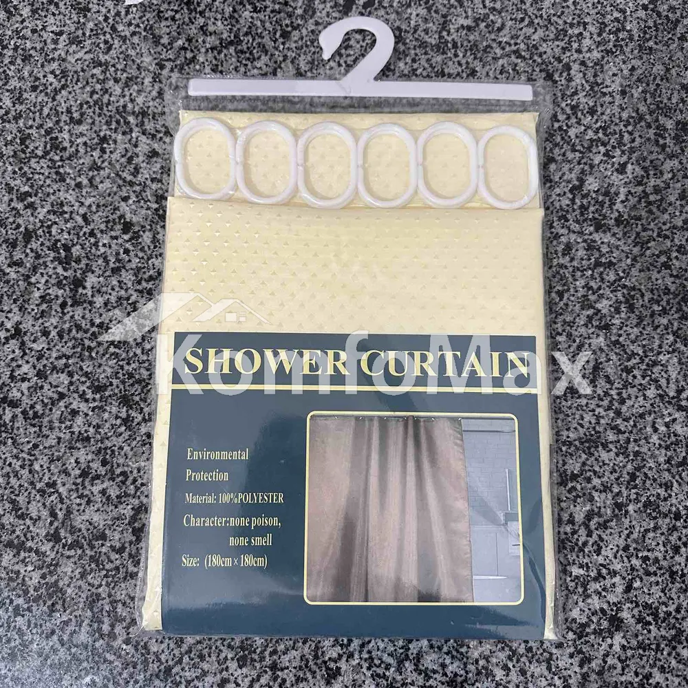 Шторка для ванної Shower curtain 180х180см жовтий 