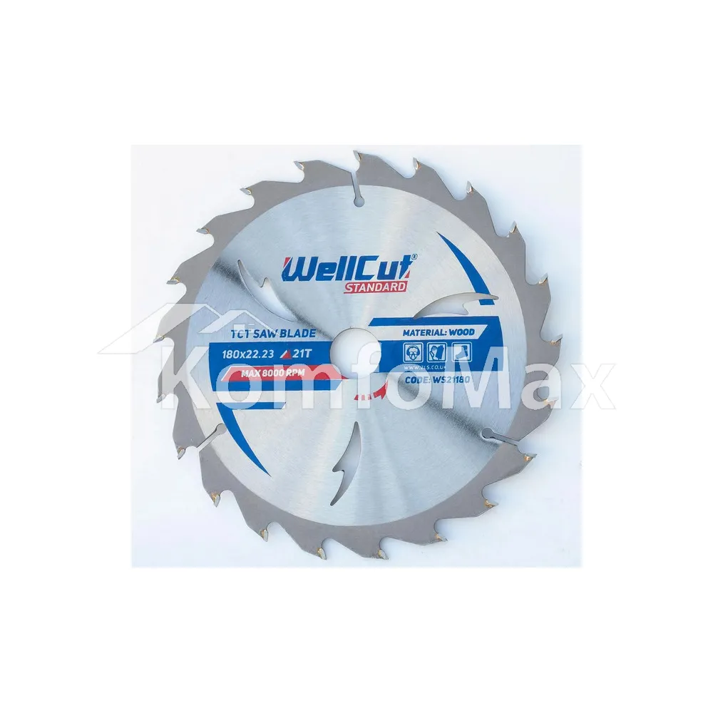 Диск пиляльний WellCut Standart 180х22.23 21T 