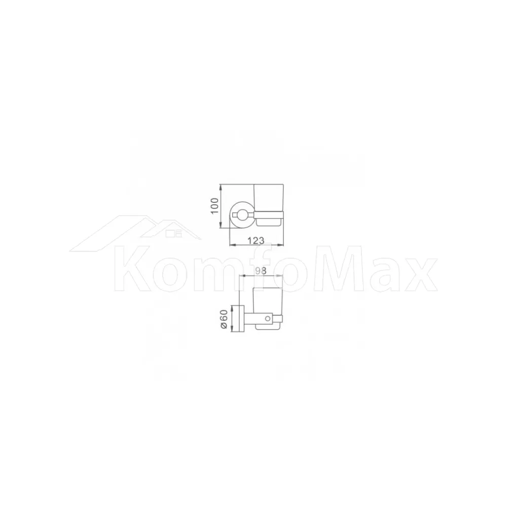 Стакан для зубних щіток настінний Frap F30106  - фото 1
