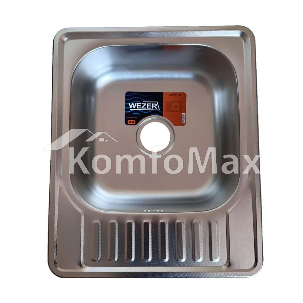 Мийка кухонна врізна Wezer 4843 0,8мм. 580х480х180мм. декор 