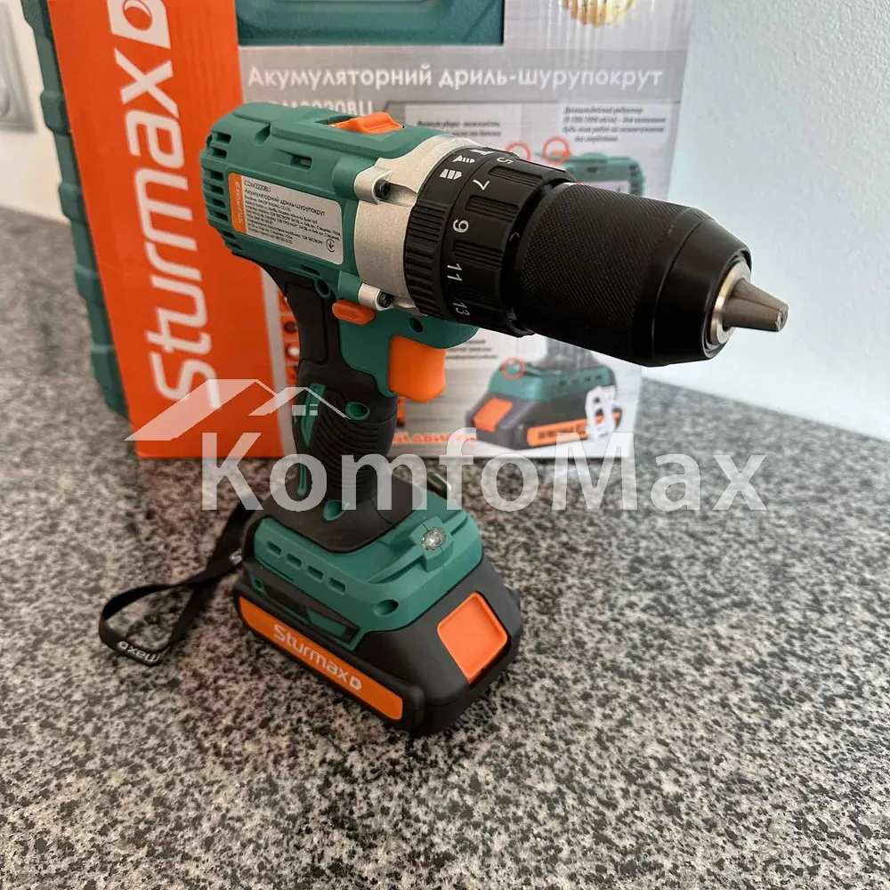 Шуруповерт акумоляторний ударний Sturmax CDM3220BLI 20В. безщітковий двигун  - фото 4