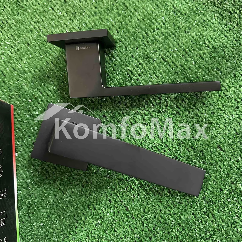 Ручки на розеті Sempra H-40115-Z- BLM чорний  - фото 2