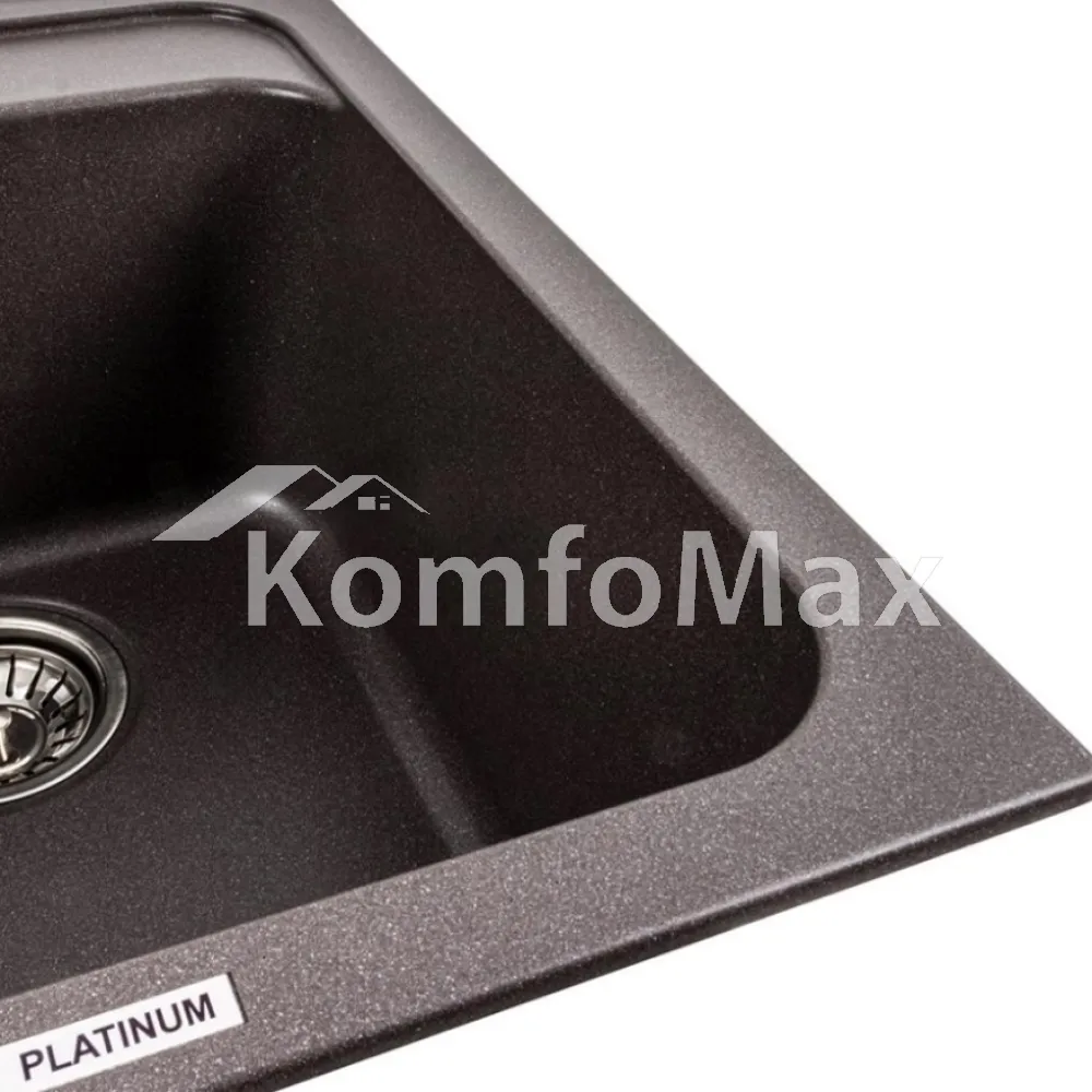 Гранітна мийка для кухні Platinum 4050 KORRADO матовий Гренадін  - фото 2