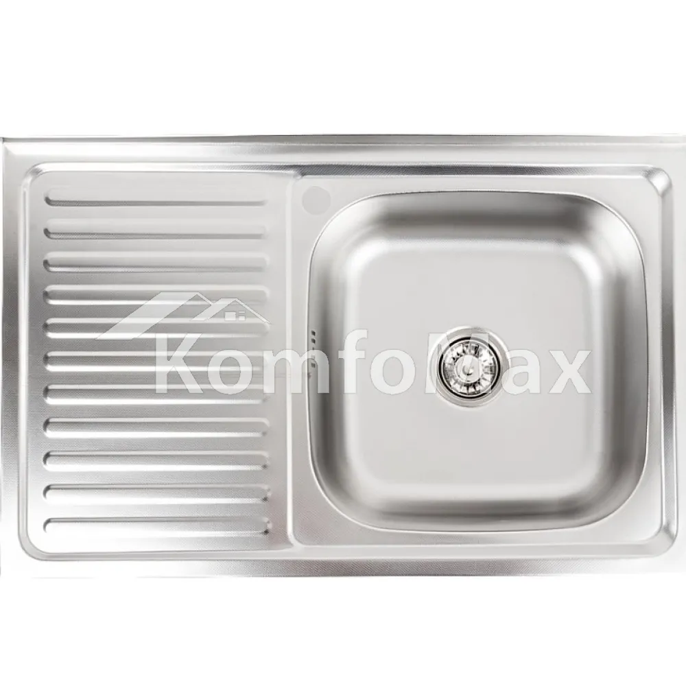 Мийка кухонна накладна Platinum 8060 0,7мм. R 800х500мм. декор 