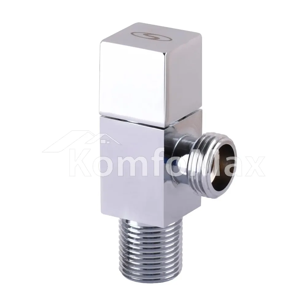 Кран напівобертовий кутовий SOLOMON 1/2″х1/2″ CUBE 7078  - фото 2