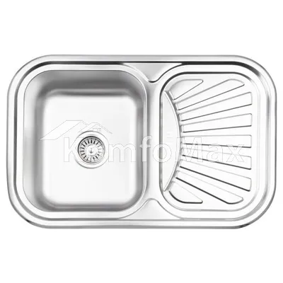 Мийка кухонна врізна Wezer 7549 0,8мм. 750х490х180мм. Decor