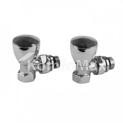 Комплект кранів для рушникосушки Karro 1/2” ВВ KR319 Хром