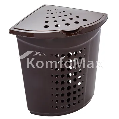 Корзина для білизни кутова 45л. т.коричневий