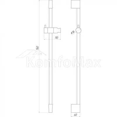Душова стійка TOPAZ SARDINIA TS-08107-00, хром