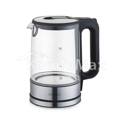 Електрочайник Metec EK-02GB 1.7л, 1850-2200Вт скляний корпус (700012)