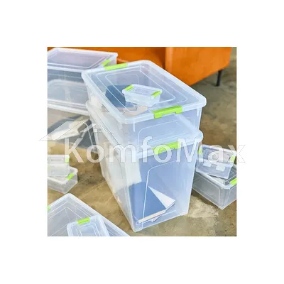 Контейнер Smart Box 0,175л. 12х8х4см. прозорий/оливковий