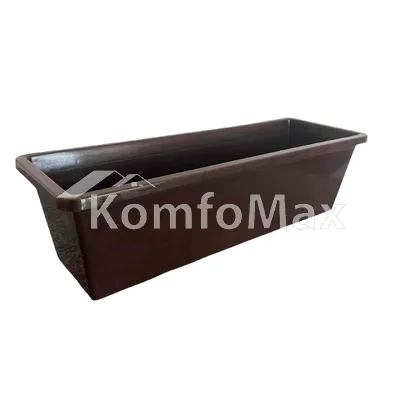 Горщик для квітів балконний 60см. коричневий