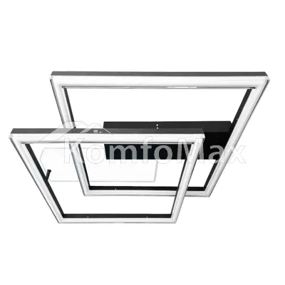 LED світильник VIOLUX smart BRIONI-S квадрат 84W 3000-4000-5000K IP20 220705 біло-чорний