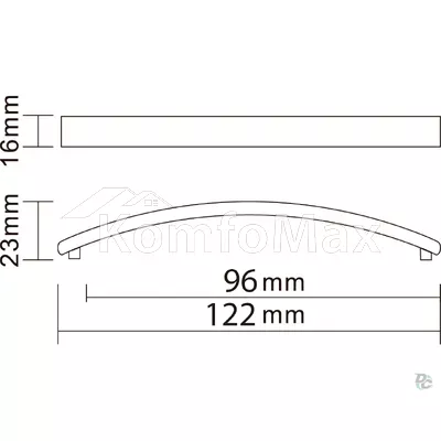 Ручка меблева DS дуга в крапку DN 87/96 G2 18269 ОптимаЛайн 96мм. хром