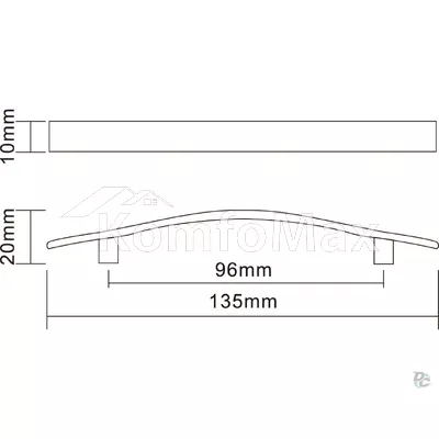 Ручка меблева DS дуга DN 06/96 G2 18005 96мм. хром