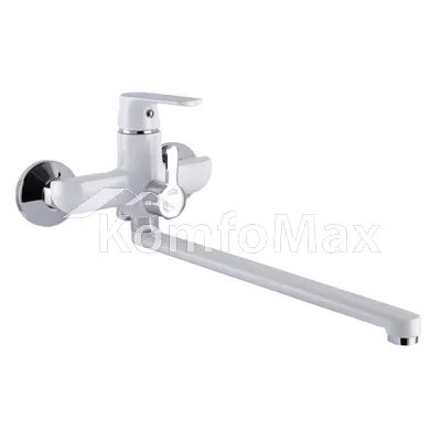 Змішувач для ванни Globus Lux Laguna GLN-0208-7-White Euro, латунь білий/хром
