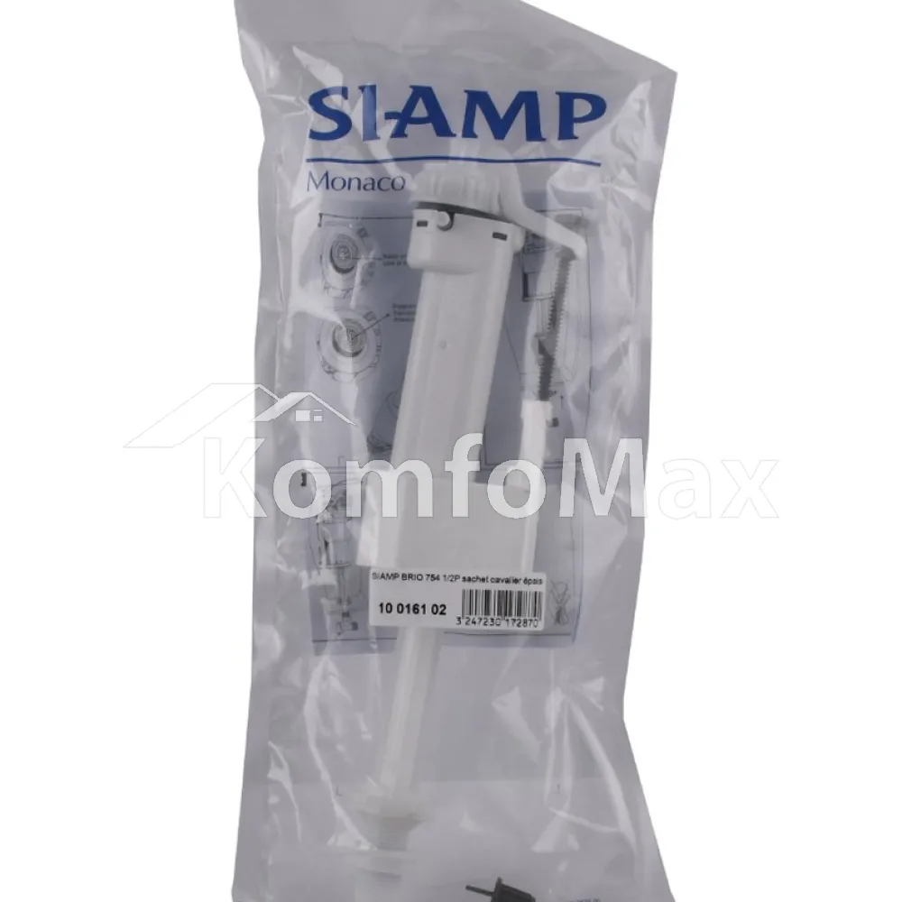 Клапан заповнення (поплавок) SIAMP Brio 754-1/2P нижнє підключення/швидке наповнення  - фото 1