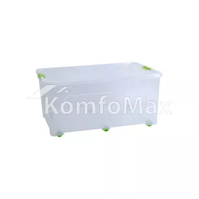 Контейнер Smart Box 50л. 59х39х27,5см. прозорий/оливковий
