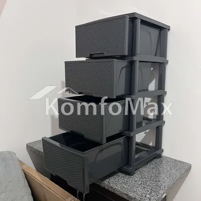 Комод пластиковий Алеана Ротанг граніт