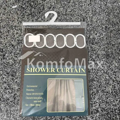 Шторка для ванної Shower curtain 180х180см коричневий