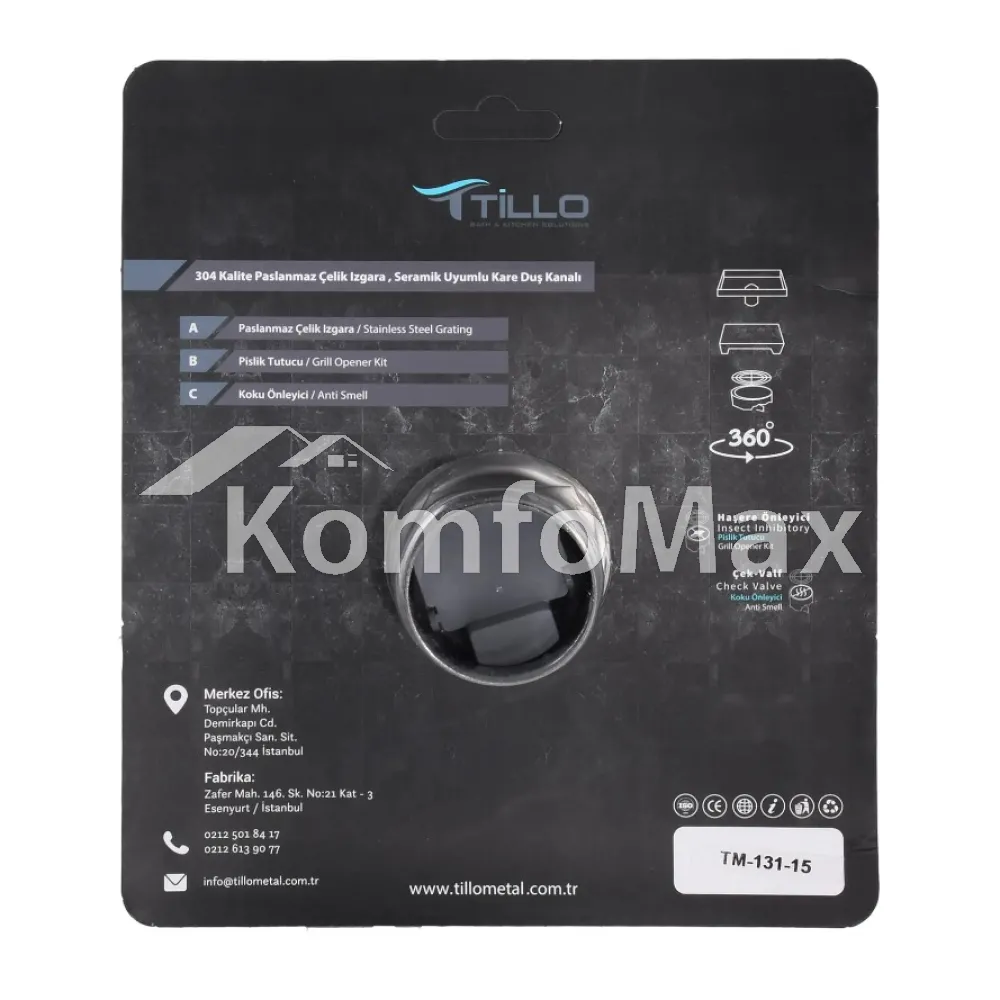 Трап для душу TILLO TM131-15 15х15см  - фото 2