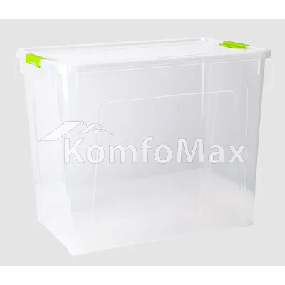 Контейнер Smart Box 40л. 49х32х39см. прозорий/оливковий