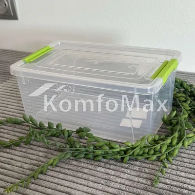 Контейнер Smart Box 2,5л. 24х16х11см. прозорий/оливковий
