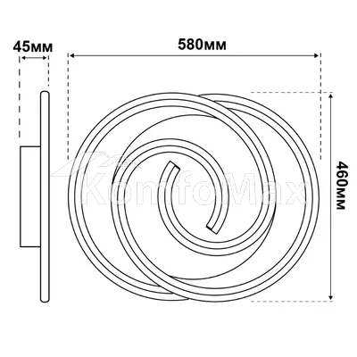 LED світильник VIOLUX smart DOMINO круг 90W 3000-4000-5000K IP20 220555