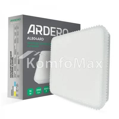 Світлодіодний накладний світильник Ardero AL804ARD 36Вт 3060Лм 5000K білий