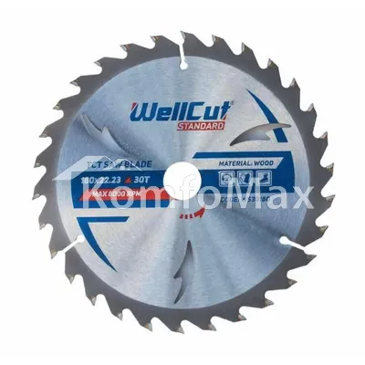 Диск пиляльний Wellcut Standart 180х22.23 30T